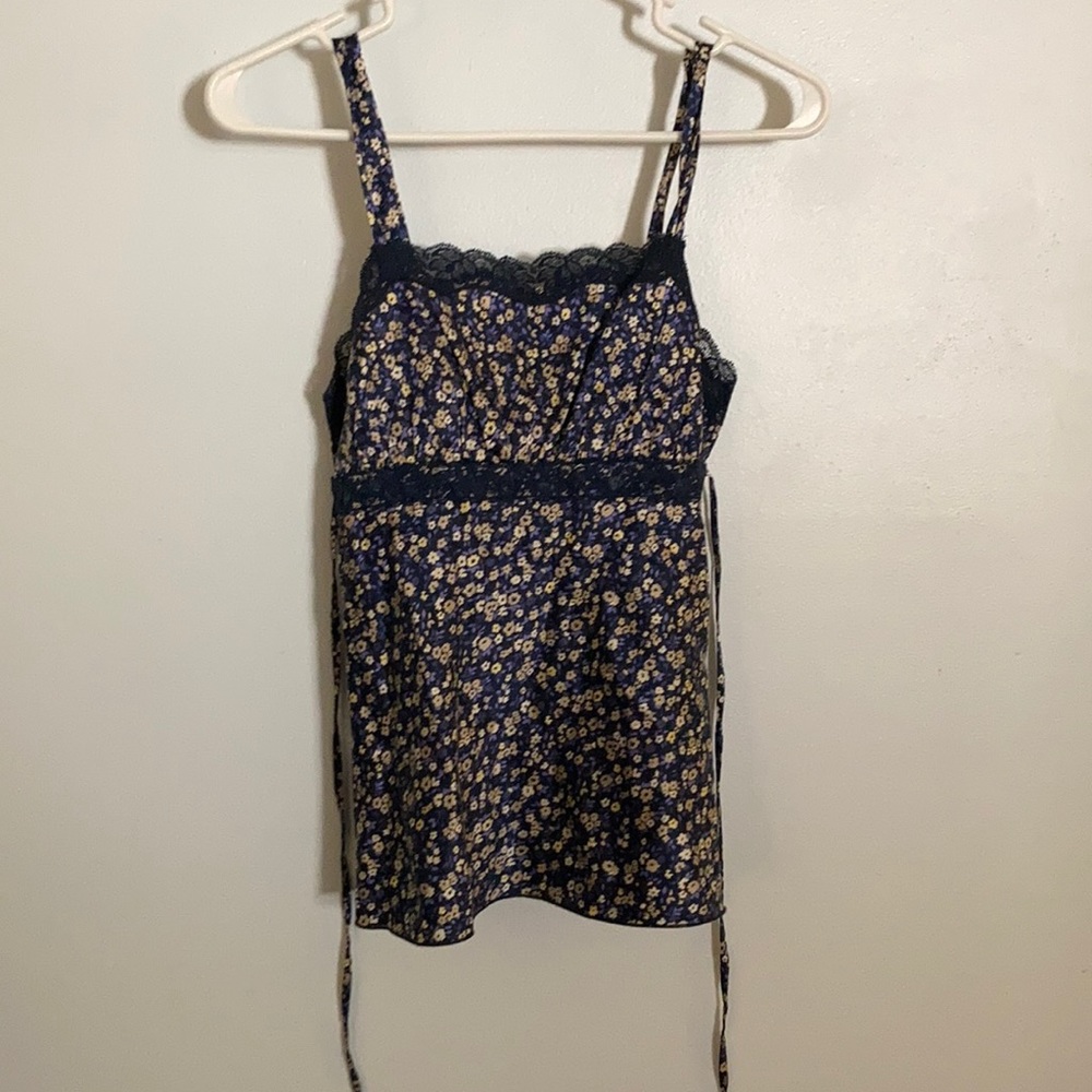 The Limited floral silk tank top XS